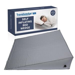 NEW Travel Wedge Pro Self-Inflating Bed Wedge Bed Pillow Doctor Recommended